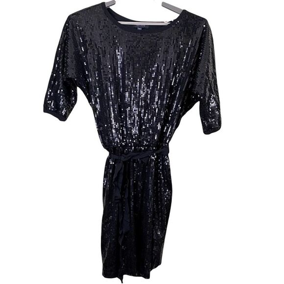 Karen Kane Black Sequined Dress Size Small - Picture 1 of 8